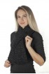 Black karakul lamb fur scarf - fur on both sides